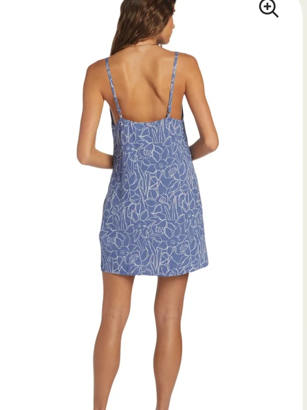 Roxy Daytrip Mini V-Neck Slip Dress - Bijou Bue Linear Floral XS NWT